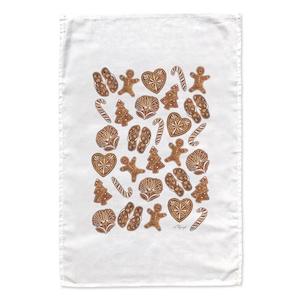 NZ Gingerbread Cookies tea towel