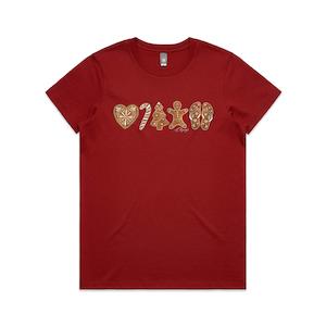 T-Shirts: NZ Gingerbread Cookies tee - Christmas t shirts collection 2024