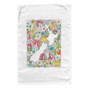 Sea of Flowers tea towel