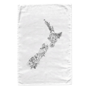 NZ Flora tea towel