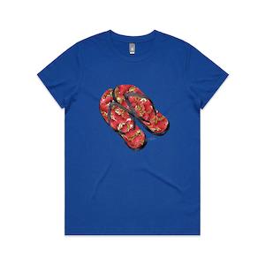 Pohutukawa Jandals tee - Christmas t shirts collection 2023