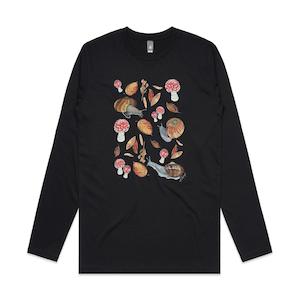 Native Giant Snails & Mushies long sleeve t shirt