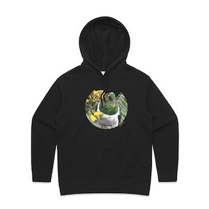 Kererū's Kōwhai Haven hoodie