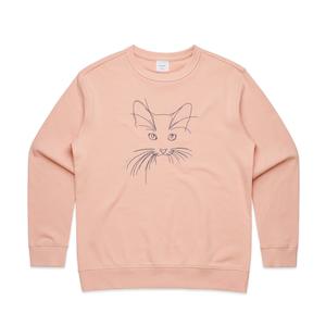 Womens Sweatshirts: A Kitten Called Pumpkin crew