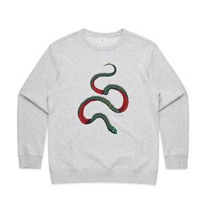 Womens Sweatshirts: Garden Snake crew