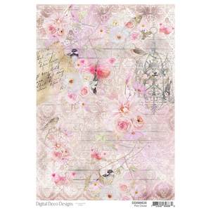 A4 Rice Paper - DDD - Pink Cream