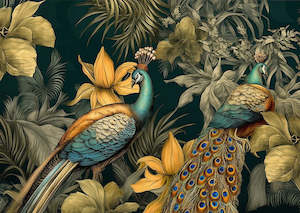 A Peacock Pair Decoupage Paper