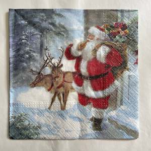 Napkin - Santa Is Coming