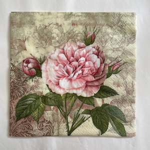 Paint: Napkin - Vintage Rose With Buds