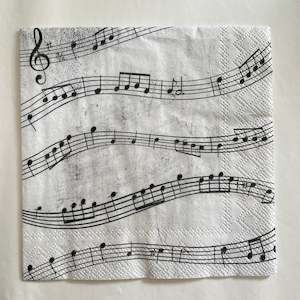 Napkin - Music Notes