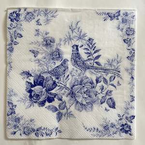 Napkin - Fairytale Pheasant Blue