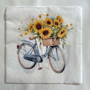 Paint: Napkin - Ride With Sunflowers