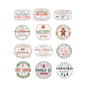 Christmas Transfer - Christmas Labels 5 - AVAILABLE FOR PRE-ORDER