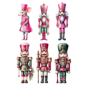 Christmas Transfer - Pink Nutcracker - AVAILABLE FOR PRE-ORDER