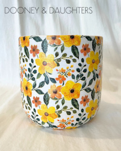 Paint: Large Pot - Golden Flowers