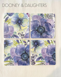 Coasters - Purple Flowers