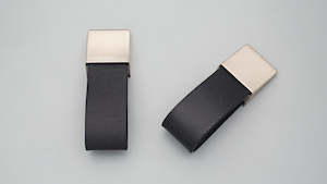 Paint: Black Leather Strap Handle with Zinc Mount