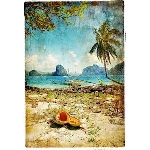 Tropical Beach Decoupage Paper