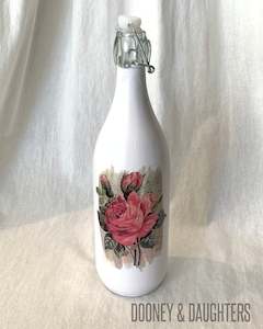 Paint: Vintage Floral Four Glass Bottle