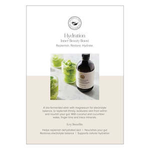 The Beauty Chef Merchandising: Hydration Boost A5 Strut Card - each