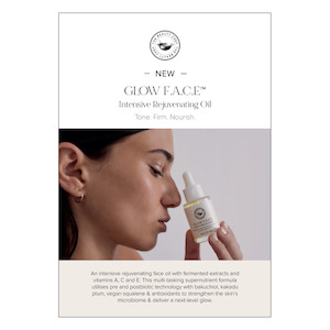 The Beauty Chef Merchandising: Glow Face Oil A5 Strut Card - each