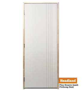 Prehung Doors: Headland - Pine Groove Jamb - 90mm Stud