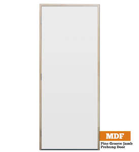 MDF Flush Panel Pine - Groove Jamb - 90mm Stud