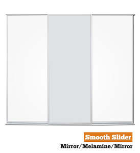 Smooth Slider - Triple - Mirror-Melamine-Mirror