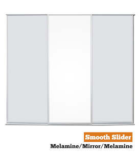 Smooth Slider - Triple - Melamine-Mirror-Melamine