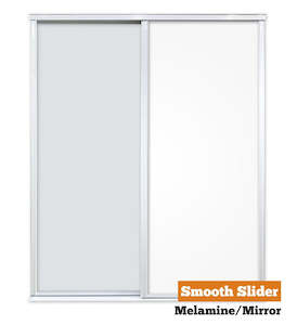 Smooth Sliders - Double - Melamine-Mirror