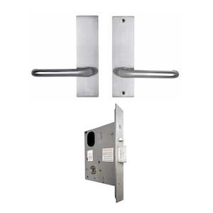 Hardware: MNC Wide Style Door Handles 90 Lever Plain Passage Set Kit