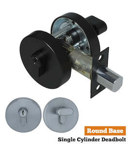 S range single cylinder deadbolt - Round Base