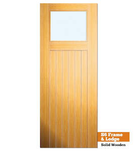 Solid Wooden Doors: S6 Frame & Ledge - Exterior Doors