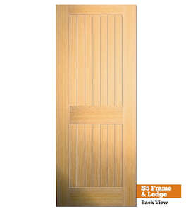 Solid Wooden Doors: S5 Frame & Ledge - Exterior Doors