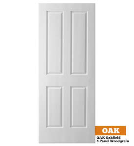 Moulded Panel Woodgrain Oakfield (4 Panel Woodgrain) - Solid Core