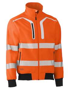 BJ6979T Bisley Taped Hi Vis Soft Shell Bomber Jacket