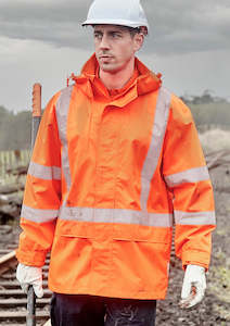 ZJ657 Syzmik Mens TTMC-W23 Hi Vis X Back Ultralite Waterproof Jacket