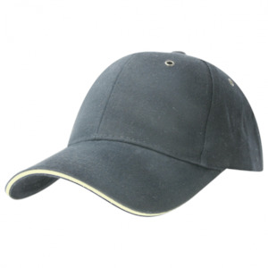 Clothing wholesaling: M6001 Metal Sandwich Peak Cap - Clearance