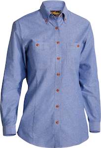 B76407L Bisley Womens Chambray Shirt - Long Sleeve