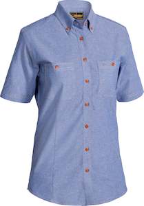 B71407L Bisley Womens Chambray Shirt - Short Sleeve