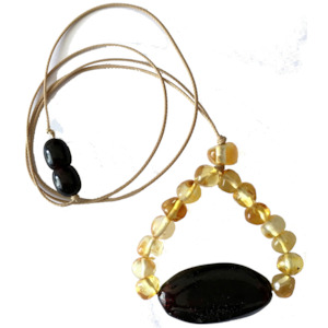 Nursing necklace - Lemon & Cognac