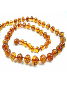 Baby amber necklace - Cognac