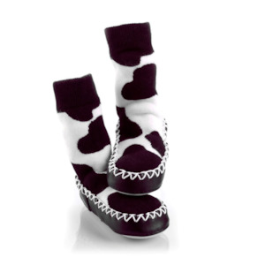 Nursery stock - wholesale: Black & White Cow Designer Mocc Ons