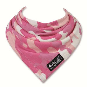 Nursery stock - wholesale: Skibz Dribble Bandana Bib - Pink Camouflage