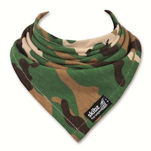 Skibz Dribble Bandana Bib - Khaki Camouflage