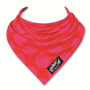 Nursery stock - wholesale: Skibz Dribble Bandana Bib - Fuschia Circles