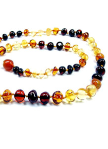 Baby amber necklace - Rainbow