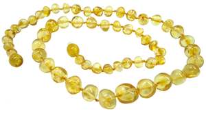 Child amber necklace - Lemon