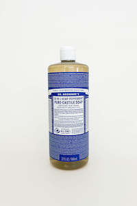 Dr Bronners Pure Castile Liquid Soap Peppermint 946ml