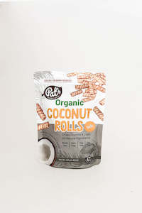 Pats Organic snacks Cocount Rolls Vanilla